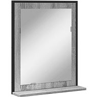 Shumee Bathroom mirror with shelf sonoma grey 50 × 12 × 60 cm composite - Mirror