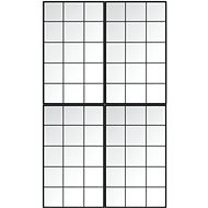 Shumee Nástěnná zrcadla 4 ks černá 100 × 60 cm kov - Mirror