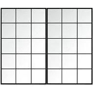 Shumee Nástěnná zrcadla 2 ks černá 100 × 60 cm kov - Mirror