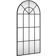 Shumee Nástěnné zrcadlo černé 50 × 100 cm oblouk železo - Mirror