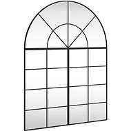 Shumee Nástěnné zrcadlo černé 100 × 130 cm oblouk železo - Mirror
