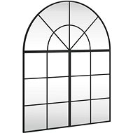 Shumee Nástěnné zrcadlo černé 80 × 100 cm oblouk železo - Mirror
