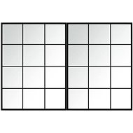Shumee Nástěnná zrcadla 2 ks černá 80 × 60 cm kov - Mirror