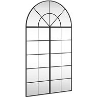 Shumee Nástěnné zrcadlo černé 80 × 140 cm oblouk železo - Mirror