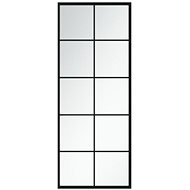 Shumee Nástěnné zrcadlo černé 100 × 40 cm kov - Mirror