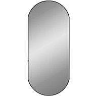 Shumee Nástěnné zrcadlo černé 80 × 35 cm oválné - Mirror