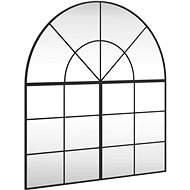 Shumee Nástěnné zrcadlo černé 100 × 110 cm oblouk železo - Mirror