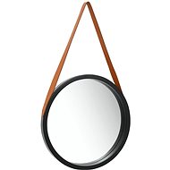 Shumee Nástěnné zrcadlo s popruhem 40 cm černé - Mirror