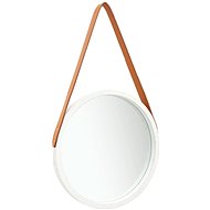 Shumee Nástěnné zrcadlo s popruhem 40 cm bílé - Mirror