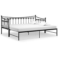 Shumee Rám vysúvacej postele/pohovky – čierny, kovový, 90 × 200 cm - Rám postele
