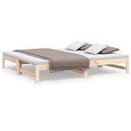 Shumee Výsuvná posteľ – 2× (75 × 190) cm, masívna borovica - Posteľ