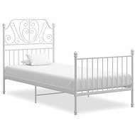 Shumee Rám postele - bílý, kov, 90 × 200 cm - Rám postele