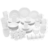 SIAKI Dining Set 50 pcs Marseille, White - Dish Set