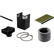 SIEMENS LZ11FBI16 long-life Clean Air for recirculation operation set with chimney (black) - Cooker Hood Filter