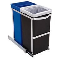 Simplehuman Built-in waste bin 20/15l, glossy steel, plastic bucket - Rubbish Bin