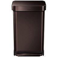 Simplehuman Pedal waste bin 45l, rectangular, dark bronze - Rubbish Bin