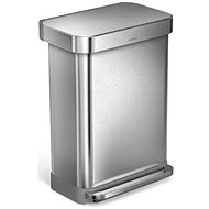 Simplehuman Pedal Bin with liner pocket 55L, Matt Steel, FPP - Rubbish Bin