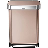 Simplehuman Pedal Basket 55l, Rectangular, Rose Gold - Rubbish Bin