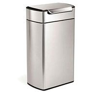 Simplehuman Touch Lid 40l, Square, Matte Steel, FPP - Rubbish Bin