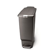 Simplehuman Pedal Waste bin 40l, narrow, grey plastic - Rubbish Bin