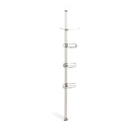 Simplehuman Corner adjustable bar with shower shelves, matt steel / anodized aluminum - Shelf