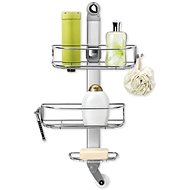 Simplehuman Adjustable shelf set and shower holder, hanging, matt anodized steel - Shelf