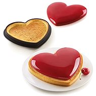 Silikomart Set for Baking a Cake with a Cutter, Heart Silikomart Kit Tarte Mon Amour - Baking Mould