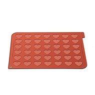 Silikomart Silicone Mat for Baking Macaroons in the Shape of a Heart Silikomart Heart Terracotta - Baking Mould