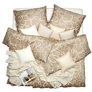 SCANquilt bed linen SATEN PLUS spirals brown-beige - Bed Linen