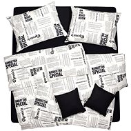 SCANquilt bed linen KLASIK DESIGN passengers-newspaper cream-black - Bed Linen