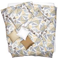SCANquilt bed linen SATEN PLUS triangles white-beige-gray - Bed Linen