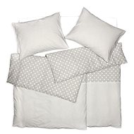 SCANquilt bed linen KLASIK DESIGN dots & stripes beige-white - Bed Linen