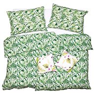 SCANquilt bed linen KREP jungle white-green - Bed Linen