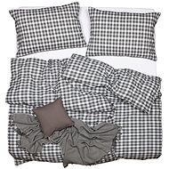 SCANquilt bed linen KREP plaid white-gray - Bed Linen