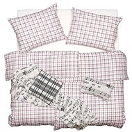 SCANquilt bed linen KLASIK SOFT plaid white-red - Bed Linen