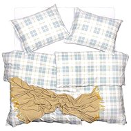 SCANquilt bed linen FLANEL white-greenish - Bed Linen