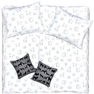 SCANquilt bed linen KREP dog white-black - Bed Linen