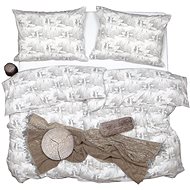 SCANquilt bed linen FINO DESIGN winter white and grey - Bed Linen