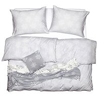 SCANquilt bedding SATIN PLUS flakes grey and white - Bed Linen