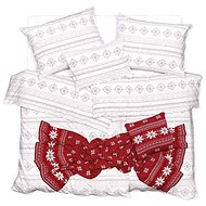 SCANquilt linen FLANEL sweater white and red - Bed Linen
