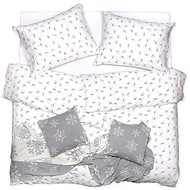 SCANquilt bed linen JERSEY snowmen red and white - Bed Linen
