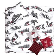 SCANquilt bedding KLASIK SOFT snowboard white-grey - Bed Linen