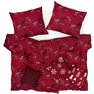SCANquilt bed linen KLASIK reindeer red-black-brown - Bed Linen