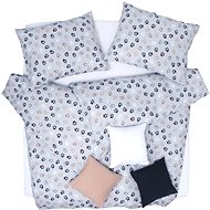SCANquilt bed linen KLASIK paws grey-brown 140 × 200/70 × 90 cm - Bed Linen