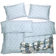 SCANquilt bed linen KLASIK daisies light blue 140 × 200/70 × 90 cm - Bed Linen