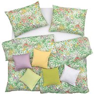 SCANquilt bed linen SATÉN DESIGN summer dream green 140 × 200/70 × 90 cm - Bed Linen