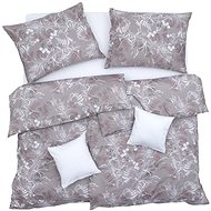 SCANquilt bed linen SATÉN DESIGN tiffany-safari grey-beige 140 × 200/70 × 90 cm - Bed Linen