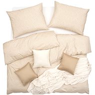 SCANquilt bed linen KLASIK twigs beige 140 × 200/70 × 90 cm - Bed Linen