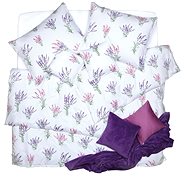 SCANquilt bed linen SATIN PLUS lavender white-violet 140 × 220/70 × 90 cm - Bed Linen