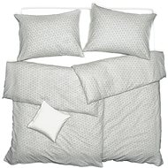SCANquilt bed linen KLASIK fragments grey and white 140 × 220/70 × 90 cm - Bed Linen